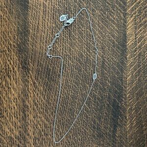 Juicy Couture Silver Necklace - 16” silver tone chain